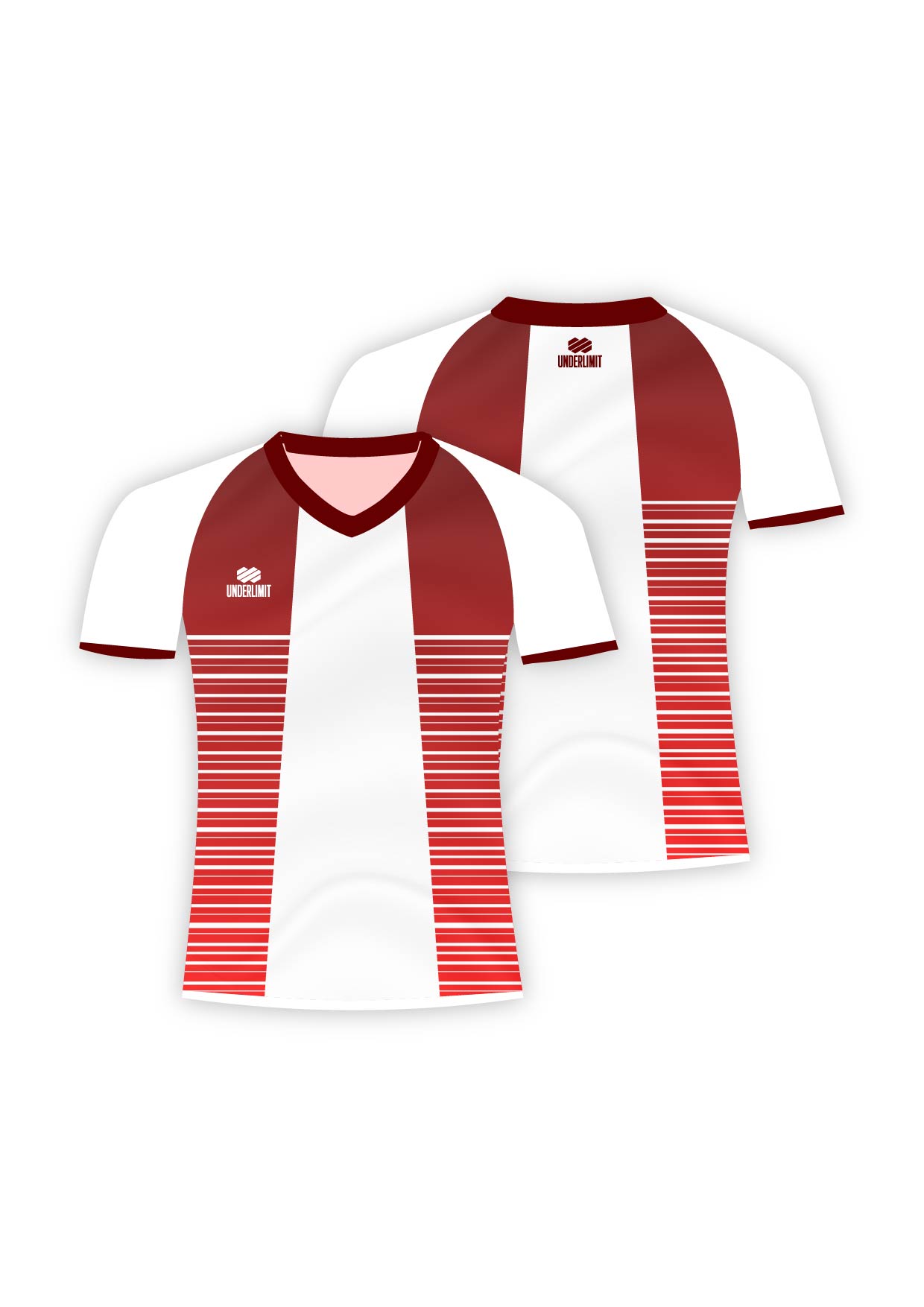 grafismo_futebol_Vermelho-Branco Camisolas Futebol Sublimadas